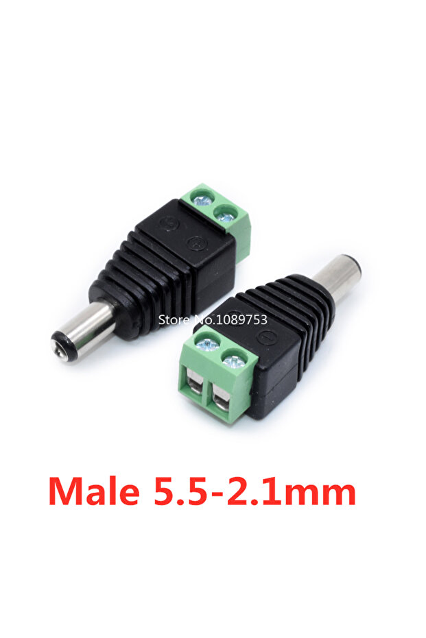 DC Green Male 2.1mm 5PCS DC Power Socket Plug DC-005/015/022/025/099 Male and Female Connector 5.5x2