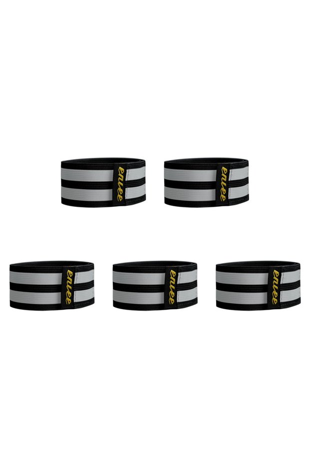5pcs ES20 Bicycle Ankle Leg Straps Adjustable Anti-Roll Pants Band High Visibility Reflective Wrist