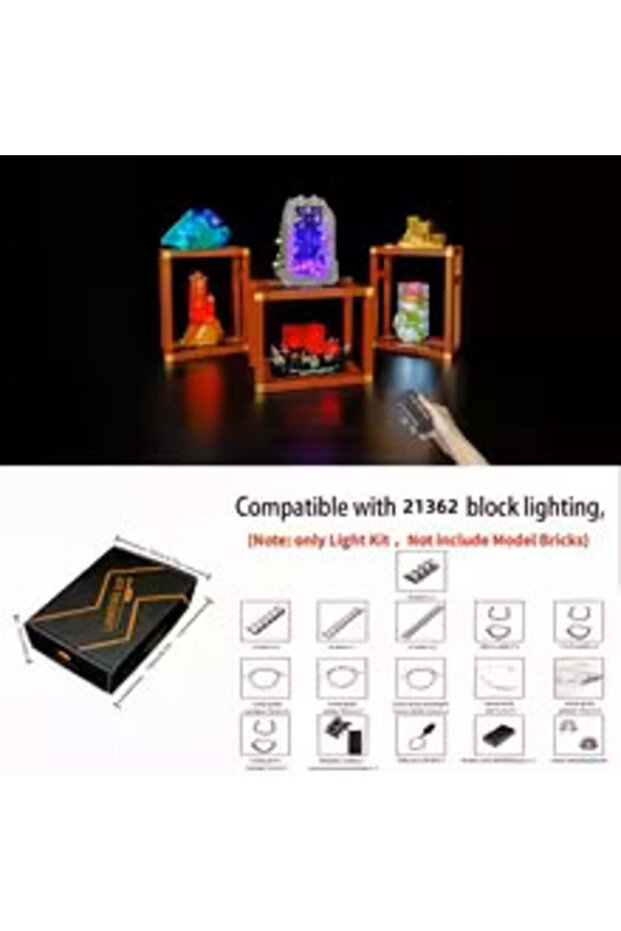 21362 remote Version LYBMTWF LED Lighting Kit Compatible with Lego 21362 Mineral Collection building