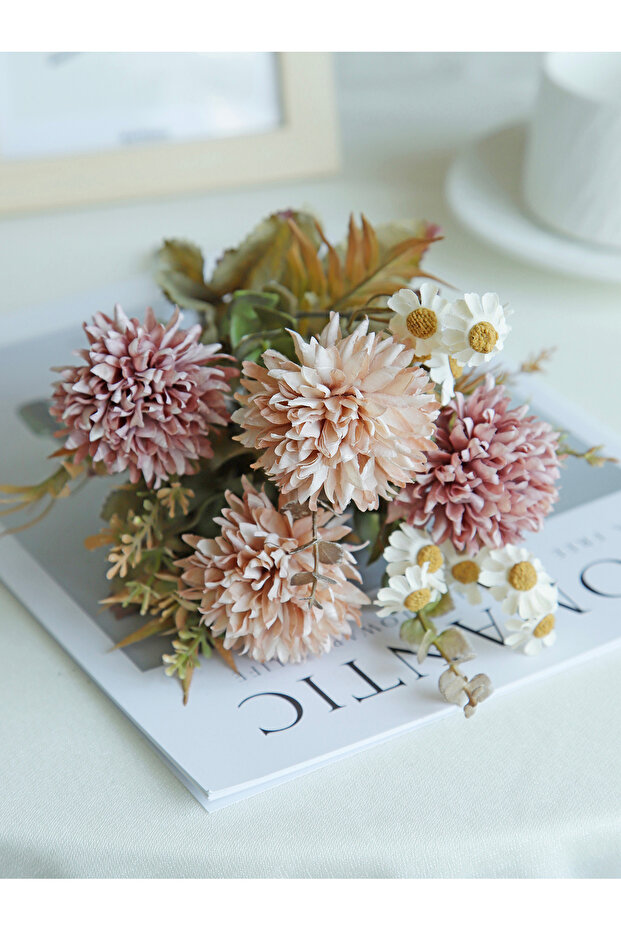 1PC PURPLE Silk Chrysanthemum Artificial Flowers Wedding Home Valentine's Day Room Decora Bridal Bou