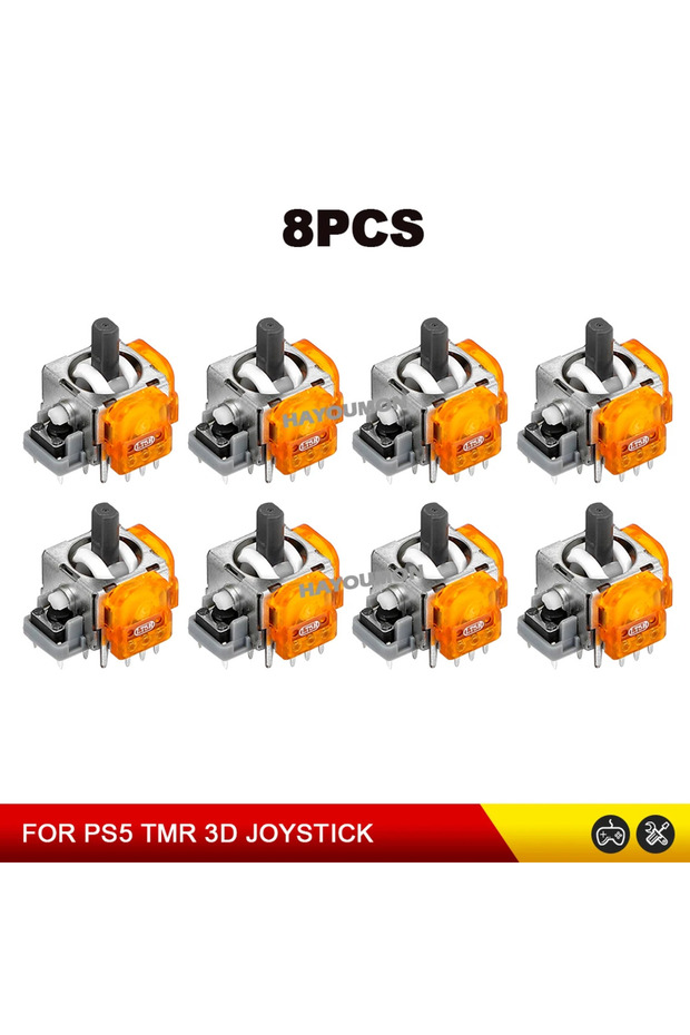 عصا تحكم TMR لجهاز PS5 (8 قطع أو 2/10 قطع) متوافقة مع Switch Pro وPS5 وPS4 وXbox Series وXbox One، مضادة للانحراف، كهربائية