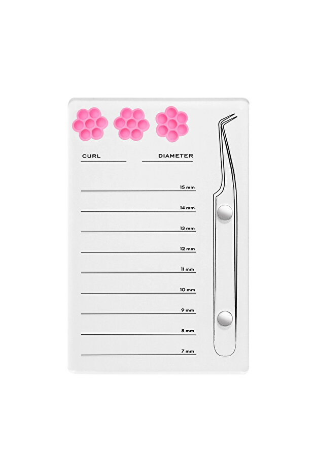 A0022 1pcs white Eyelash Extension Scale Holder Magnetic Acrylic Lash Board With Glue Pallet Cup Fa