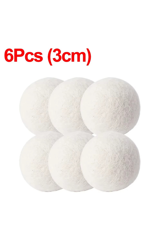 6pcs (3cm) Clothes Wool Dryer Balls Laundry Tumble Dryer Balls Dryer Balls Laundry Softener Reusable