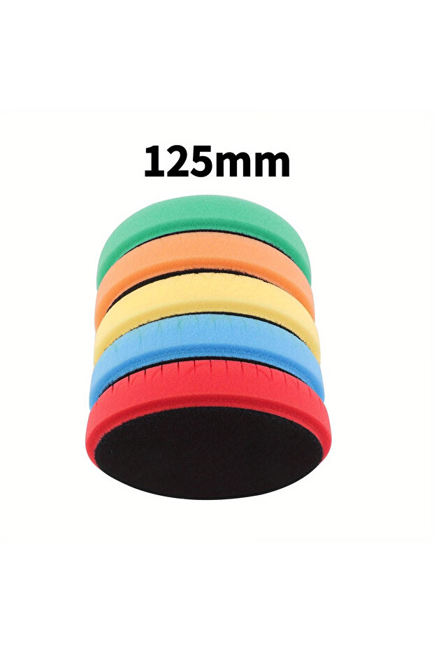 5in 5-piece 80/125/150mm Polishing Sponge Set, suitable for car polisher buffing pads/RO/DA dual-act