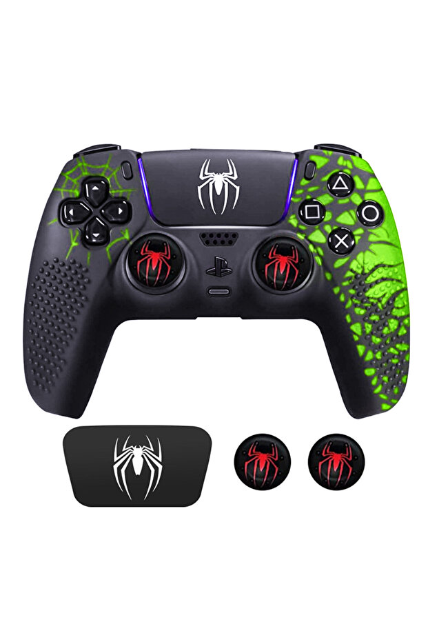 03 Controller Skin Shell for PS5 Controller Silicone Cover Case with Thumb Grip Gaps Touch Pa...