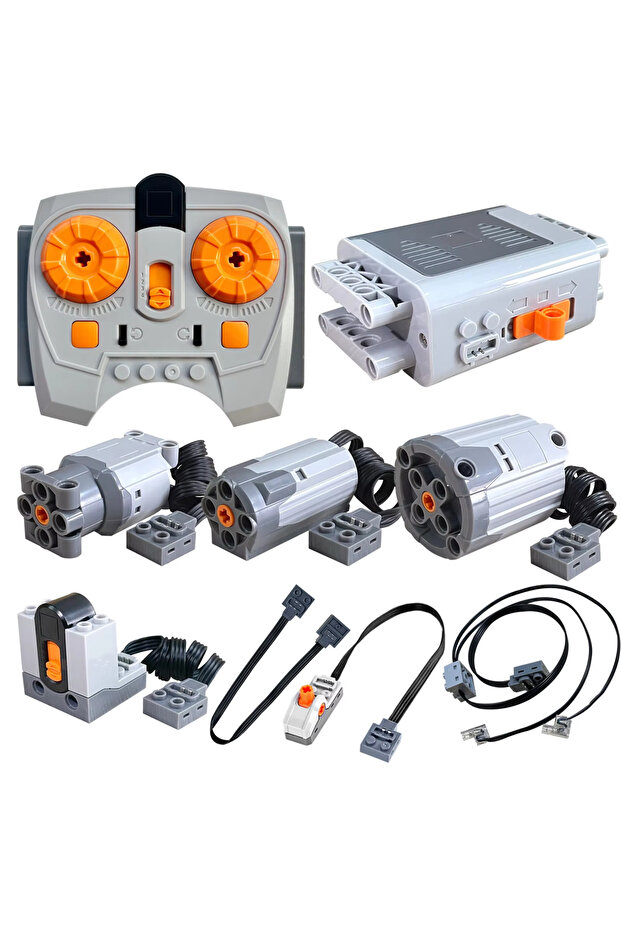 9 Pcs MOS 11PCS Brick Motor Power Function Kit With Technic Parts Includes AA Battery Box 2.4g Speed
