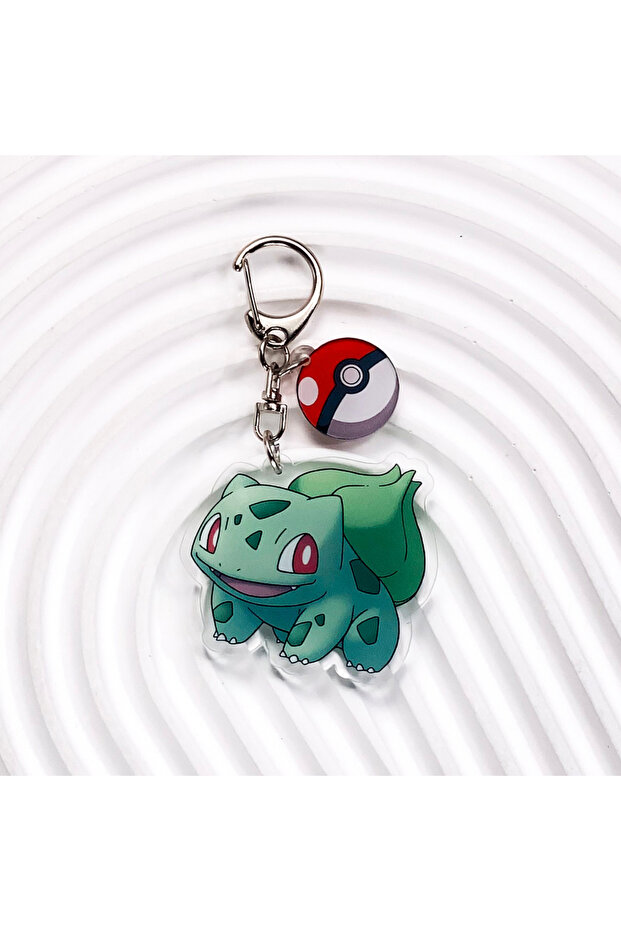 5 cm 6 Pokémon Characters Pikachu Bulbasaur Jigglypuff Acrylic Keychain Bag Charms Accessories Backp