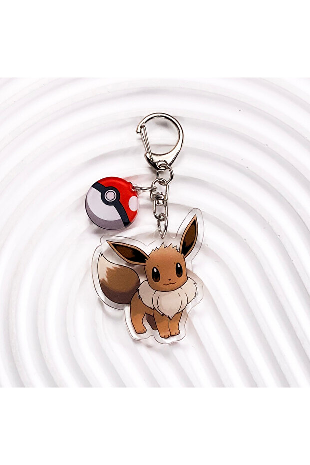 5 cm 64 Pokémon Characters Pikachu Bulbasaur Jigglypuff Acrylic Keychain Bag Charms Accessories Back