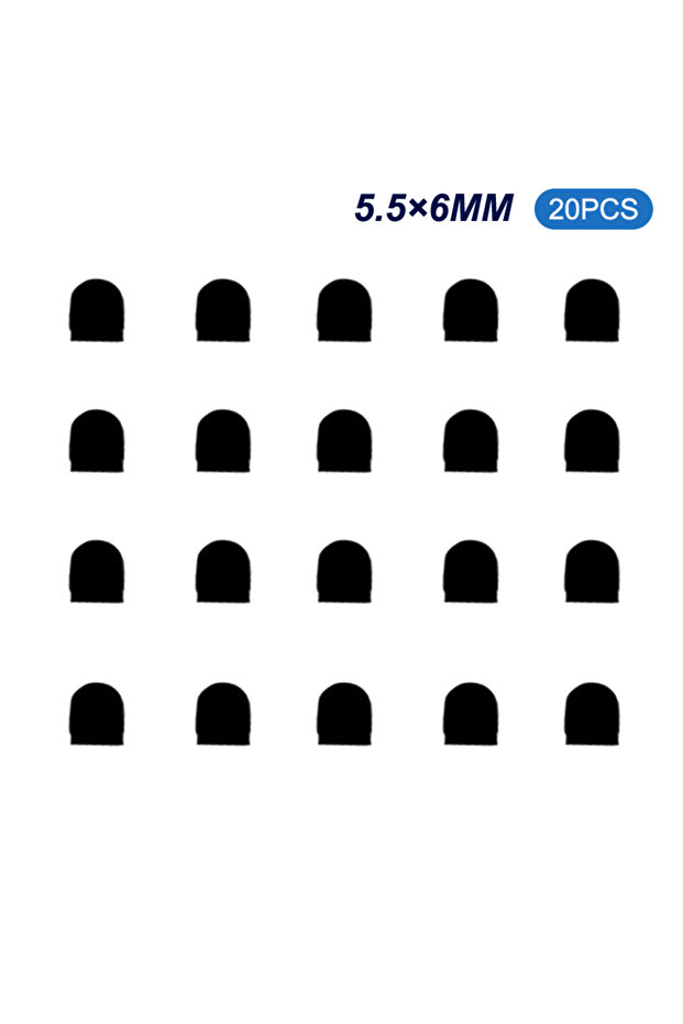556MM 20pcs/Set Soft Silicone Stylus Tips Replacement Multiple Sizes for Capacitive Touchscreen Pens