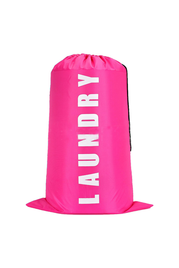 Rose Red Nylon Laundry Bag Travel Storage Pouch Machine Washable Dirty Clothes Organizer Folding Was