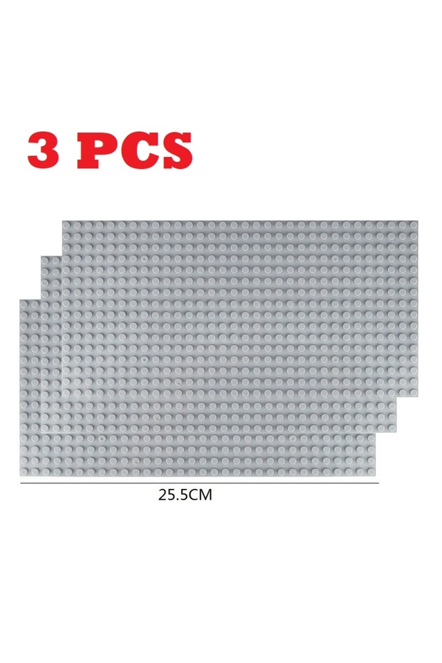 16X32 Light Grey 3PCS Classic Base Plates Blocks 32x32 32x16 Dots Building BasePlates Bricks Assembl