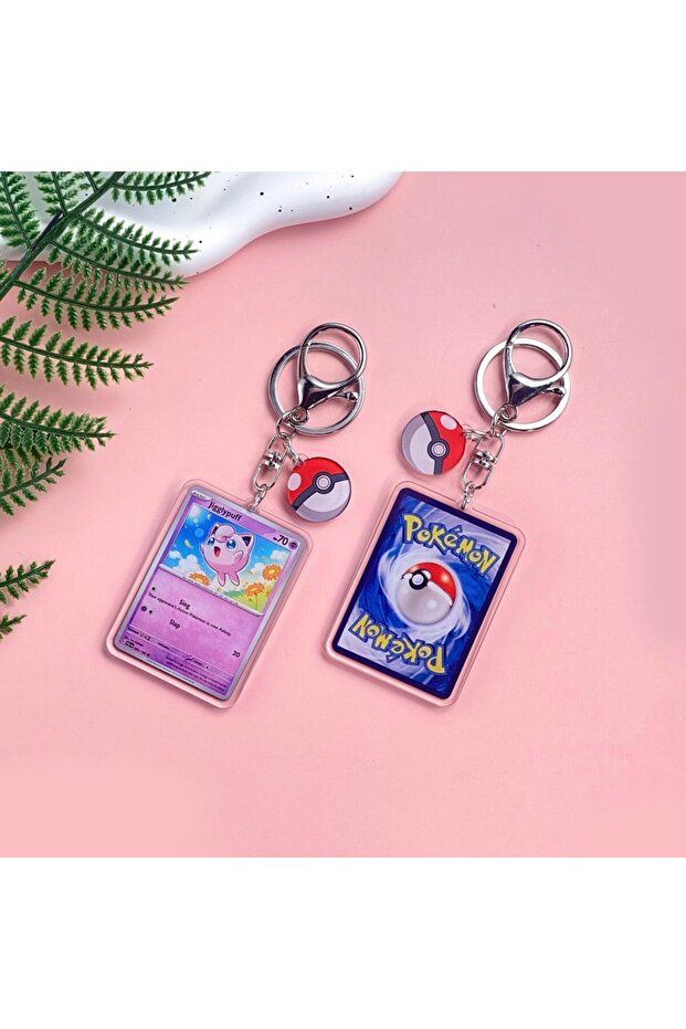 6cm 3 1/43Pcs Pokémon Pikachu Bulbasaur Gold Saint Acrylic Keychain Backpack Pendant Bag Charms Acce