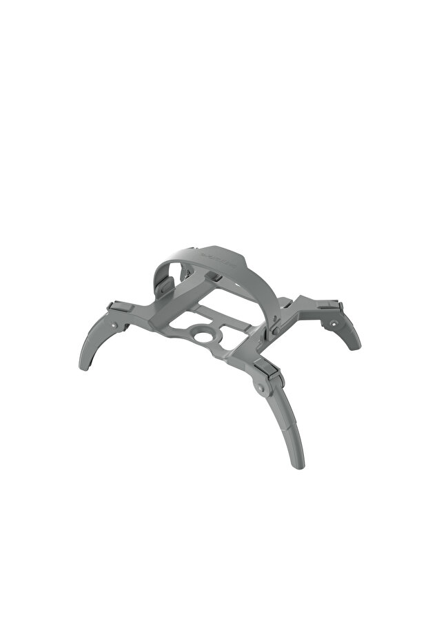 قاعدة هبوط قابلة للطي رمادية اللون على شكل عنكبوت لطائرة DJI Mini 5 Pro، مزودة بواقي لزيادة ارتفاع الساق.