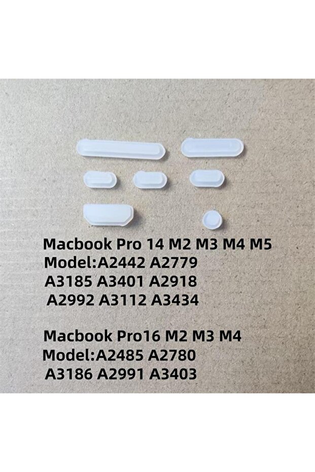 7pcs-transparent Suitable for MacBook M5 M4 Air Pro 14 16 Inch Notebook Dust Plug Cover Headphone J