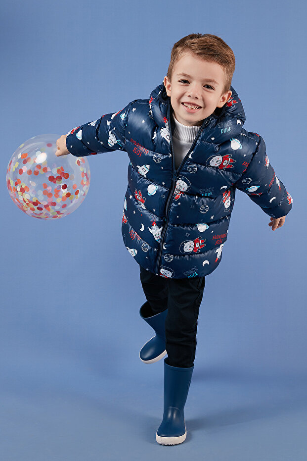 Extra Padded Soft Fleece Hooded Puffer Coat Boys' Coat 5763006