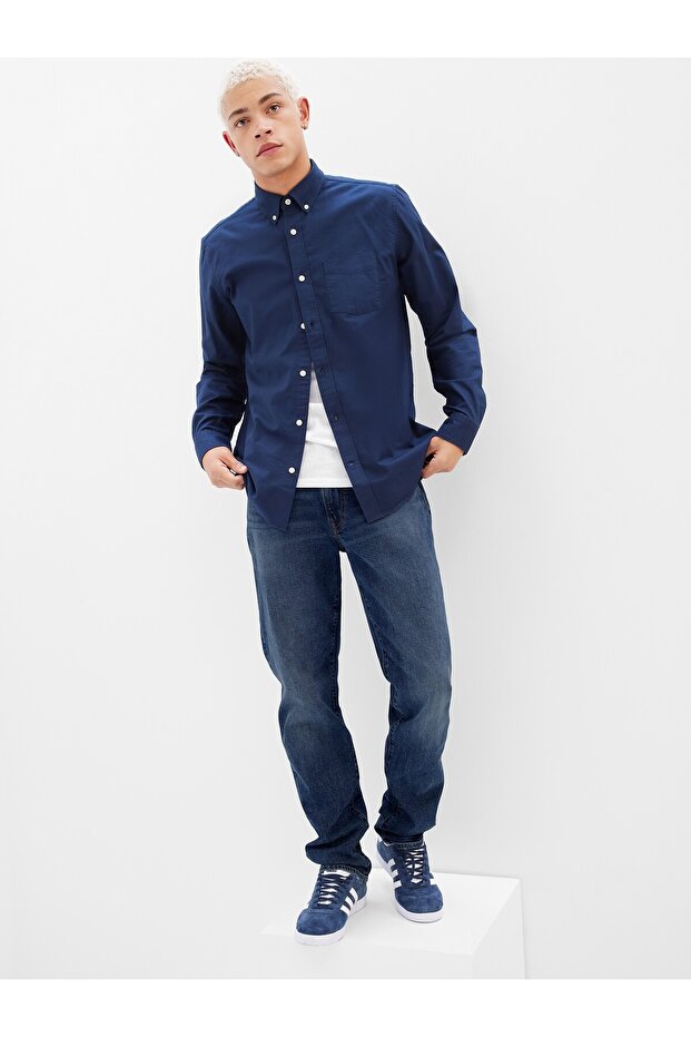 V-Straıght Jeans Straight Fit Men's Jeans Blue