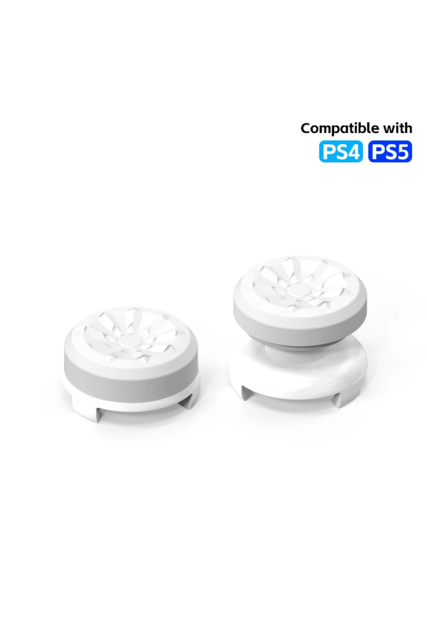 White For PS4 PS5 DATA FROG Freek Galaxy Thumb Grips High-Rise Stick Caps for PS4 PS5 / Xbox Series