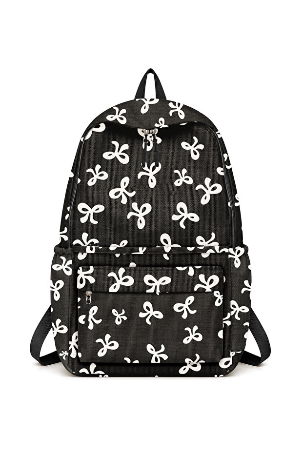 Korean Style Ribbon Pattern Backpack Sports Bag School Bag Daily Use Bag