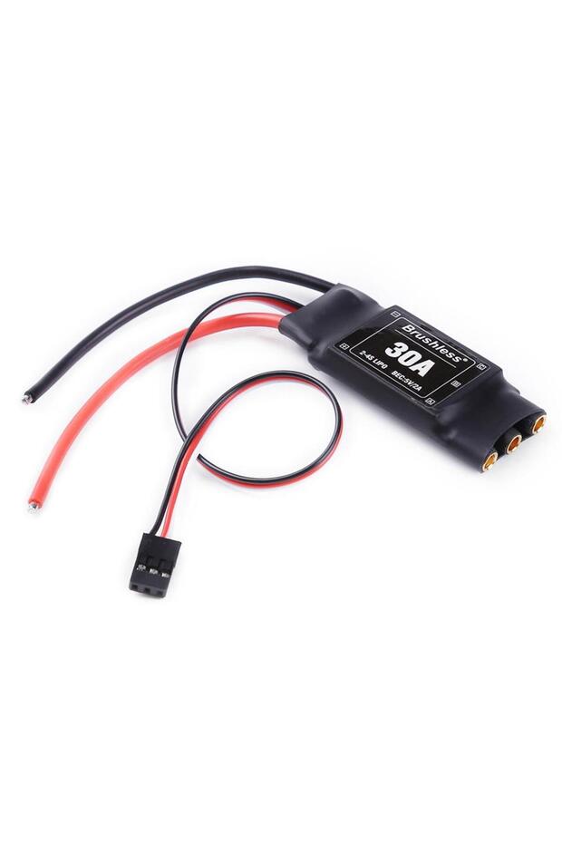 وحدة تحكم سرعة كهربائية XXD بدون فرشاة 30A ESC 2-4S بسلك قصير مع 5 فولت 2 أمبير BEC لطائرة متعددة المراوح تعمل بالتحكم عن بعد