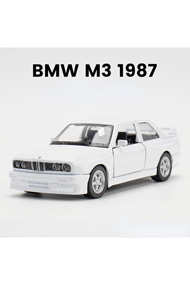 White Scale 1/36 BMW M3 Alloy Model Toys Die Casting Alloy Model Door Can Be Opened Pull Back Toys D