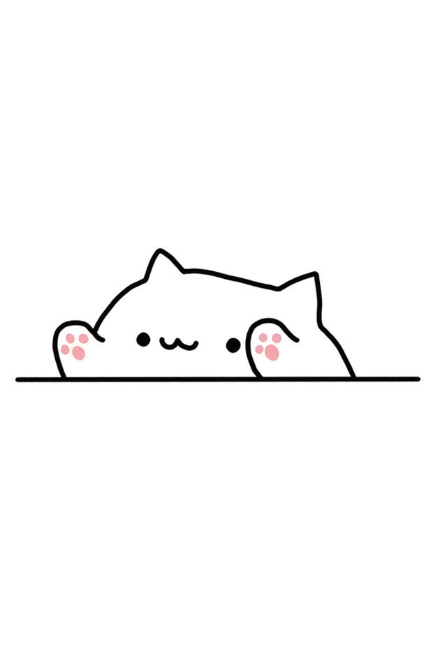 15x5cm JT362-PVC Bongo Cat Sticker Decal Bumper Sticker For Car Window Bumper Wall Car Truck Van SUV