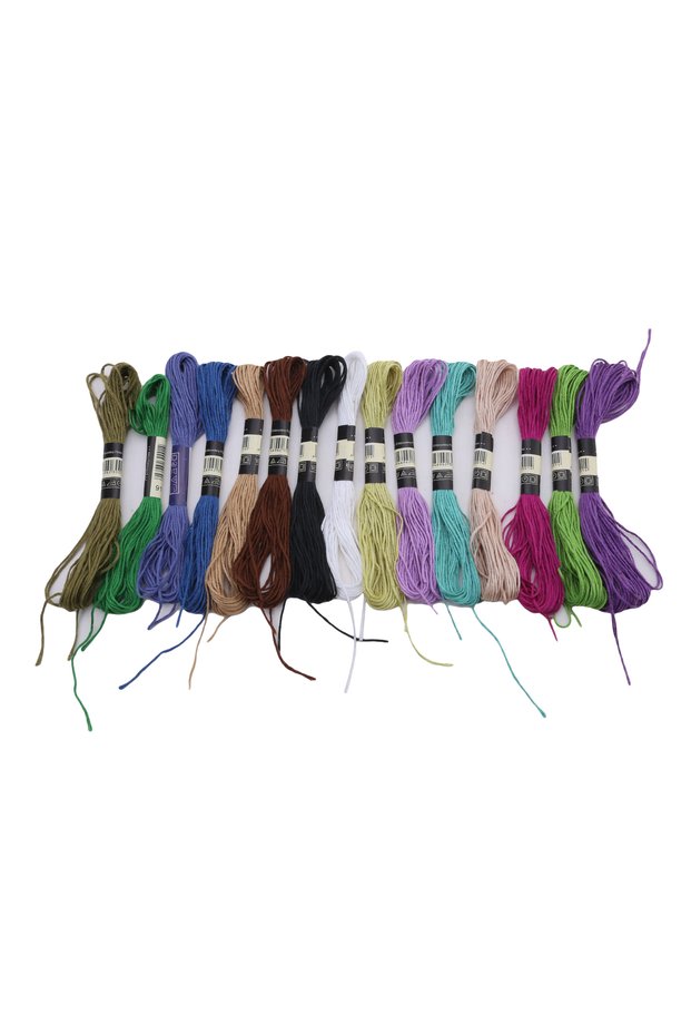 15 Random Color Multicolor Cross Stitch Thread Metallic Cross Stitch Wiring Golden Embroidery Thread