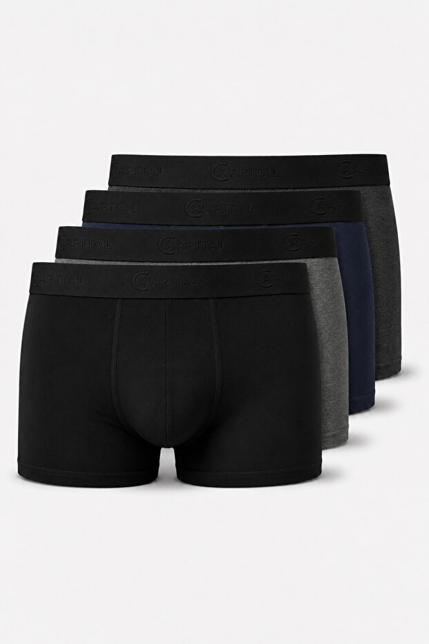 Men's 4-Pack Cotton Lycra Capital Edition Boxers