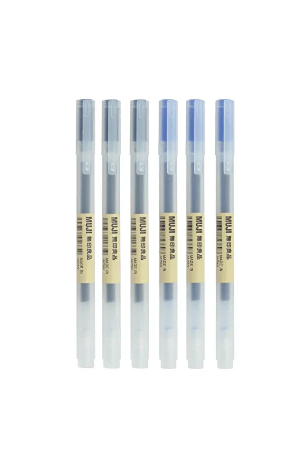 0.5mm 3black 3blue 6/8Pcs/Set MUJIs Gel Pen Black/Red/Blue 0.38/0.5mm Ink Japan Color Pen Office Sch