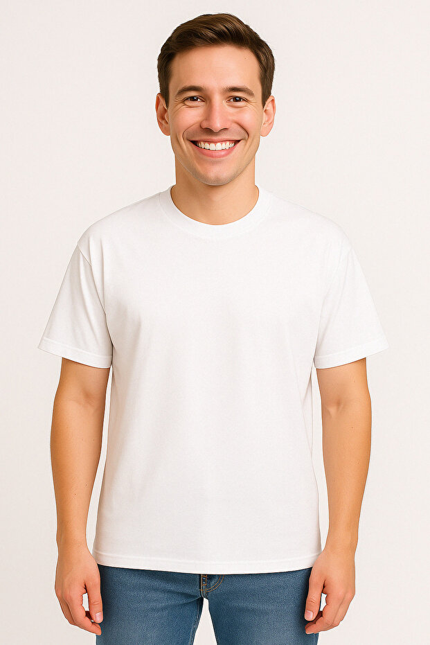 100% Cotton Men's Basic T-Shirt Plain Color Combed Cotton Crew Neck