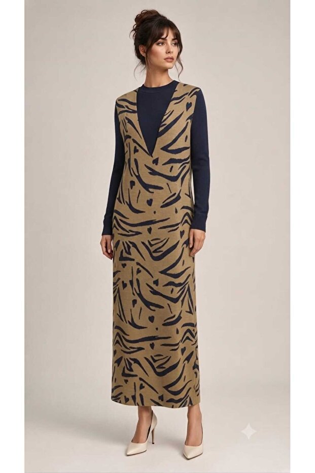 Jacquard Women's Knit Jumpsuit Set