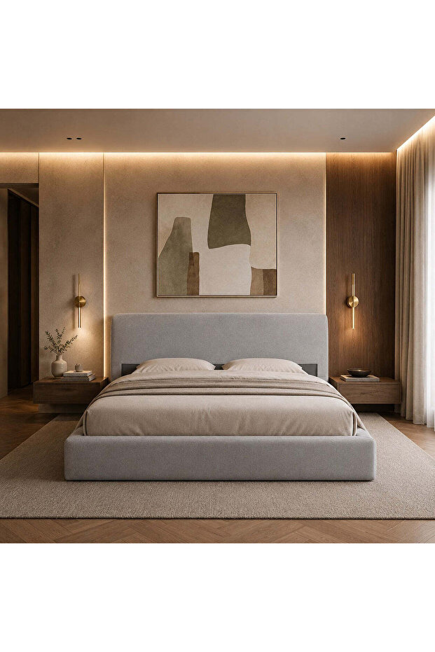 سرير مضغوط من هاي بوينت بتصميم عملي للاستخدام اليومي, 180 × 200 سم ,باللون الرمادي