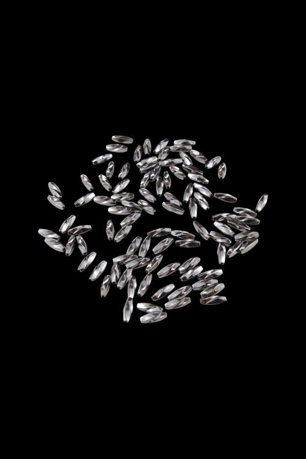 14X5 mm Metallic Gray Barley Jewelry Material Beads (30 Gr 170 Pieces)