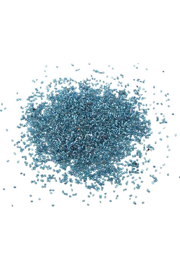 Cut Beads Crystal Blue 2X1.5 mm (100 Gr 4000 Pieces)