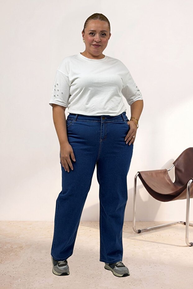 5053S Pipe Leg Jeans - Dark Blue