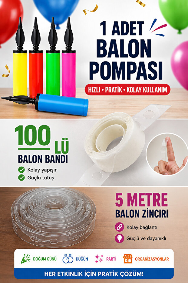 Balloon Chain Making Set Balloon Pump Balloon Arch Balloon Tape