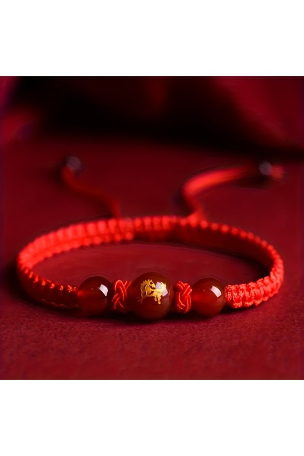 red Horse Year zodiac bracelet, Chinese-style red string for the zodiac year, lucky red string for t