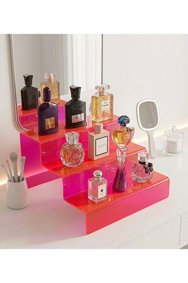 3-Tier Ladder Stand (Neon Pink 30cm)