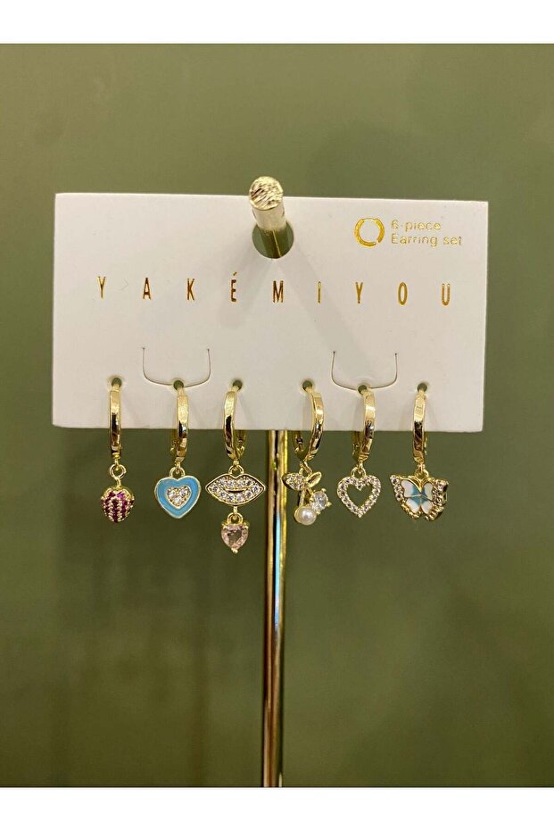Yakemiyou Butterflies Six-Piece Earrings