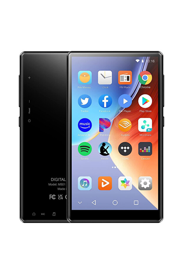 black MP3 Player with Bluetooth and WiFi, Oilsky (64GB+16GB) 4.7-inch with Spotify , Music 1
