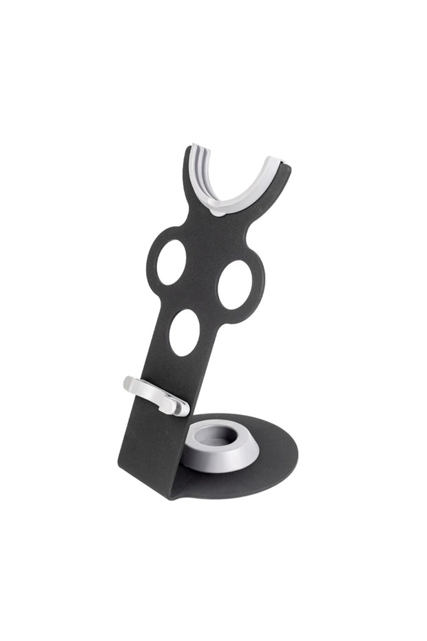 Black Hair Dryer Holder Stand - Upgraded Black Stand Stores 5 Attachments Counter Storage Rack for D