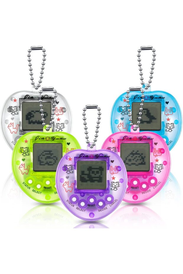 White Kids Electronic Pets Game Tamagotchi Handheld Game Console Toy in Russian Original German Span