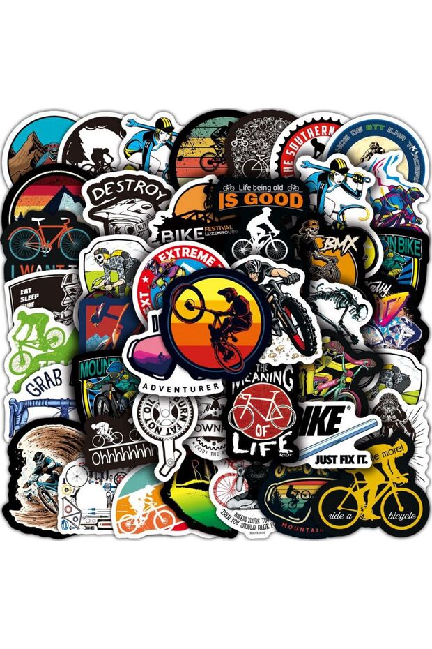 50pcs MTB 50/100pcs Cool Racing Bicycle Mountain Bike Stickers Graffiti MTB Vinyl Decals Skateboard