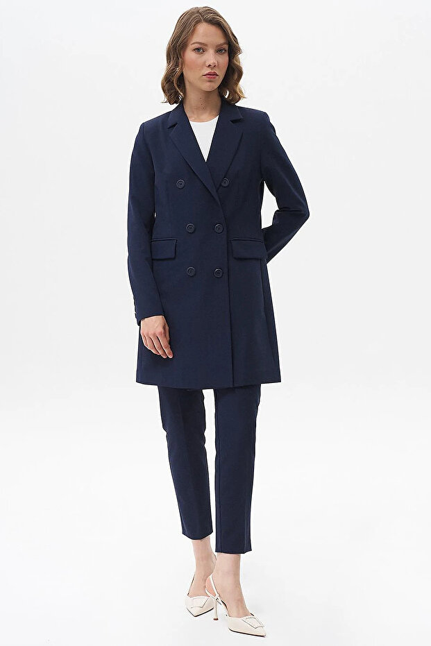 Basic Blazer Jacket Navy Blue