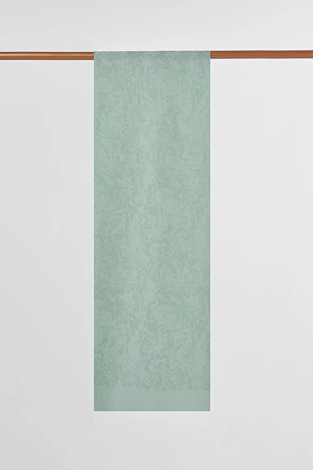 Brush Pattern Floş Shawl Mint