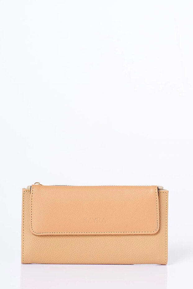 Magnet Closure Wallet Camel