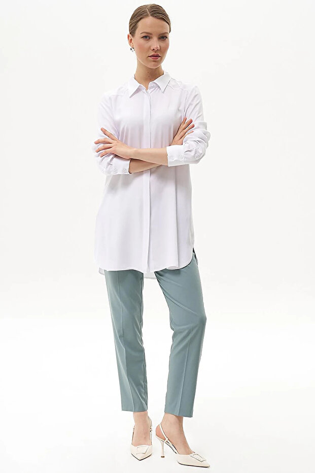 Patı Gizli Basic Tunic Optical White