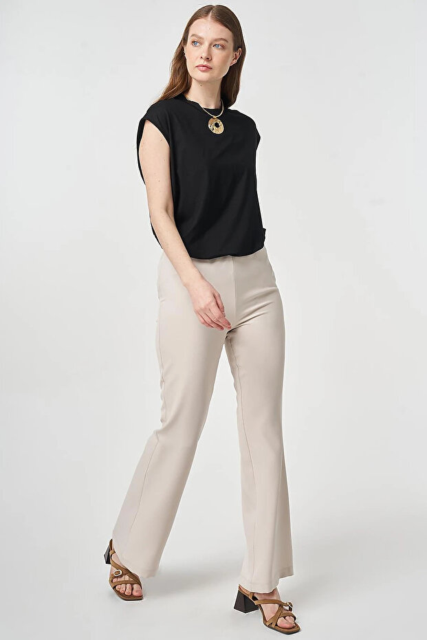 Basic Spanish Flare Pants Light Gray