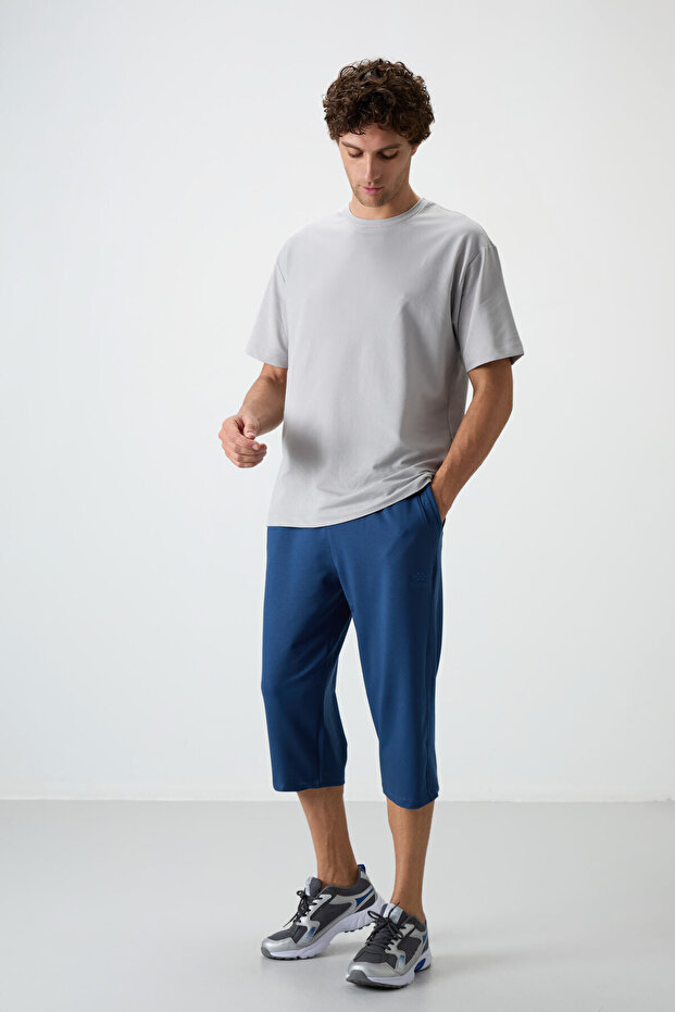 Parliament Cotton Soft Textured Standard Fit Embroidered Men's Capri - 83102