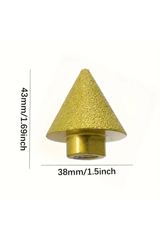 1Pc 1Pc M14 Thread Diamond Beveling Chamfer Bit 38mm Cone Punching Expanding Drill Bit Grinding Whee