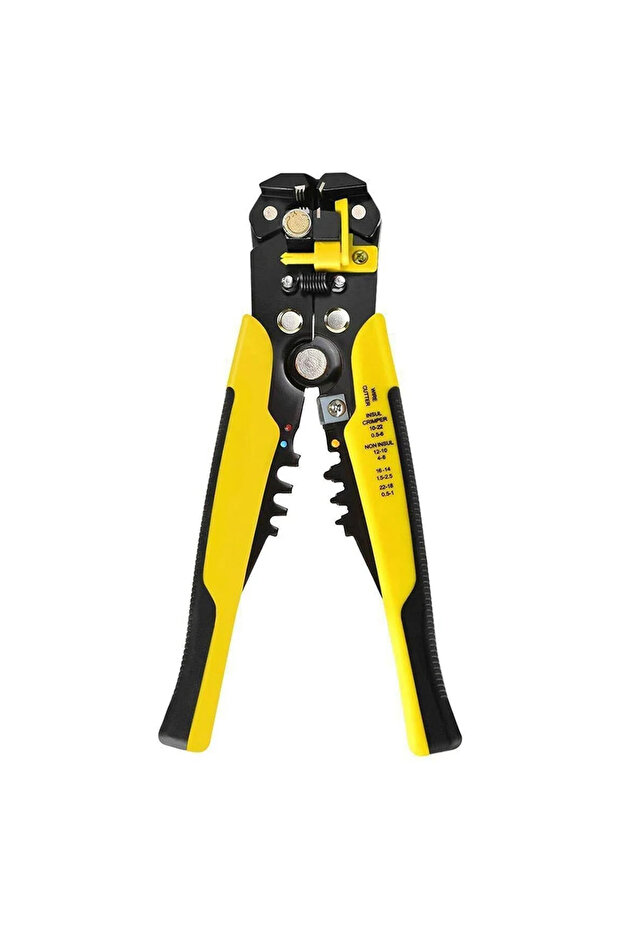 Yellow Crimper Cable Cutter Adjustable Automatic Wire Stripper Multifunctional Stripping Crimping Pl